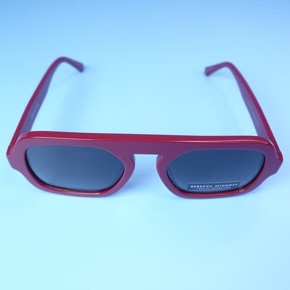 Rebecca Minkoff Rhiannon Cranberry Red Square Sunglasses 100% UV Protection main image 11